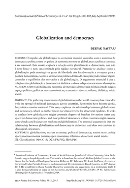 Globalization and Democracy