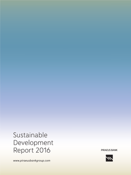 Piraeus Bank Sustainable Development Report 2016