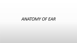 ANATOMY of EAR Basic Ear Anatomy