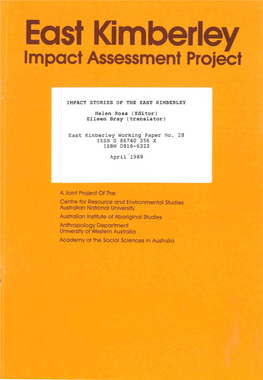 East Kimberley Impact Assessment Project