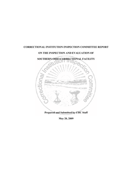 Southern Ohio Correctional Facility 2009 Inspection Report