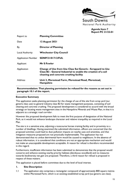 Report to Planning Committee Date 12 August 2021 by Director Of