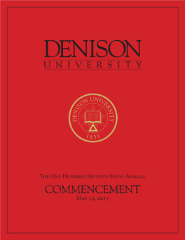 2017 Commencement Program