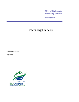 Processing Lichens