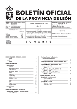 Boletín Oficial De La Provincia De León