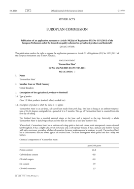 A) of Regulation (EU) No 1151/2012 of the European Parliament and of the Council on Quality Schemes for Agricultural Products and Foodstuffs (2016/C 197/09