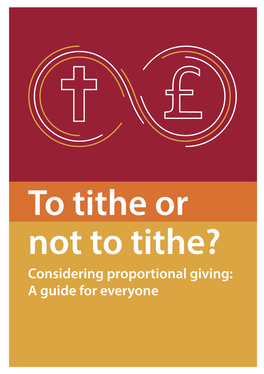 To Tithe Or Not to Tithe?