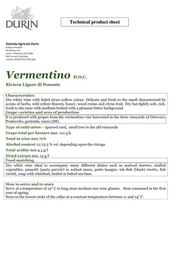 Vermentino D.O.C