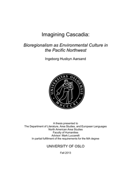 Imagining Cascadia