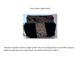 How to Sew a Zipper Pouch