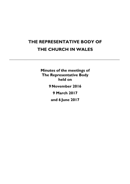 The Representative Body of the Church in Wales