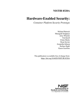 Draft NISTIR 8320A, Hardware-Enabled Security