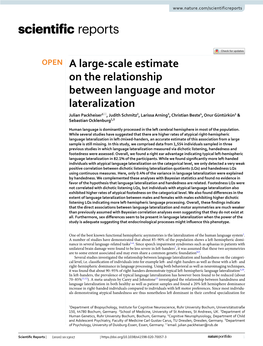 A Large-Scale Estimate on the Relationship Between Language And