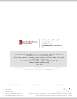 Redalyc.STRUCTURAL QUALITY of POLYACRYLAMIDE-TREATED