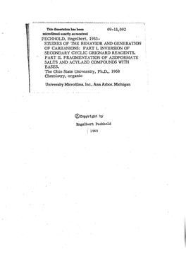 Part I. Inversion of Secondary Cyclic Grignard Reagents