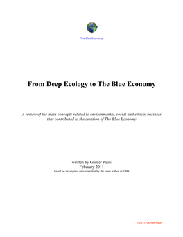 From Deep Ecology to the Blue Economy 2011