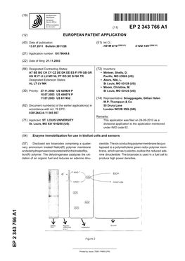 Enzyme Immobilization for Use in Biofuel Cells and Sensors