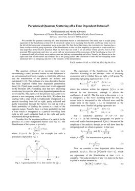 Paradoxical Quantum Scattering Off a Time Dependent Potential?