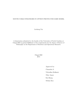 Monte Carlo Strategies in Option Pricing for Sabr Model