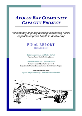 Apollo Bay Community Capacity Project