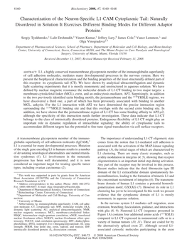 Characterization of the Neuron-Specific L1-CAM