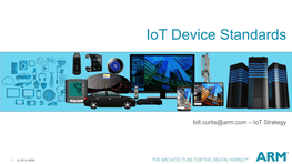 Standards for Constrained Iot Devices