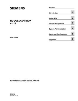 RUGGEDCOM ROX V1.16 Device Management 3
