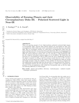 Arxiv:1906.01416V3 [Astro-Ph.EP] 14 Jun 2021 1 INTRODUCTION Ju & Stone 2016)