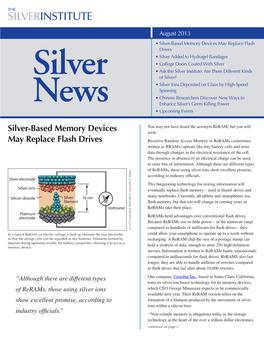 Silver-Based Memory Devices May Replace Flash Drives