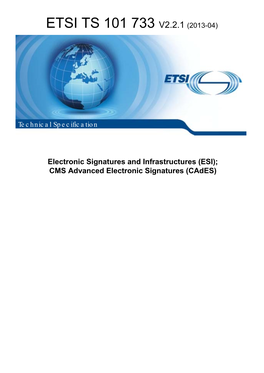 Etsi Ts 101 733 V2.2.1 (2013-04)