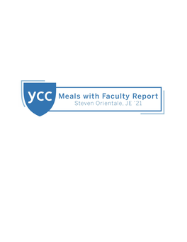 Meals+With+Faculty+Program+Semester+Report+