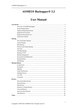 AOMEI® Backupper® 3.2 User Manual