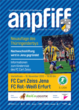 FC Carl Zeiss Jena FC Rot-Weiß Erfurt