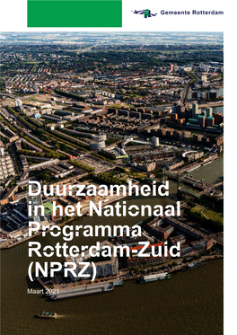 Duurzaamheid in Het Nationaal Programma Rotterdam-Zuid (NPRZ)