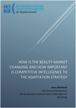 How Is the Beauty Market Changing and How Important Is Competitive Intelligence to the Adaptation Strategy