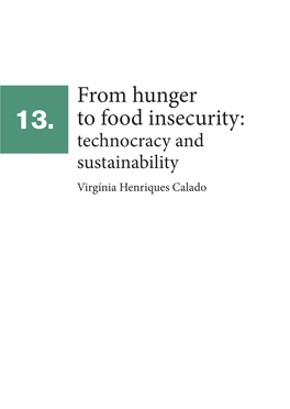 From Hunger to Food Insecurity
