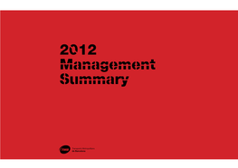 2012 Management Summary Contents