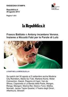 Rassegna Stampa