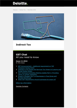 Indirect Tax GST Chat All You Need to Know