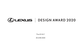 Full Press Kit Lexus Design Award 2020