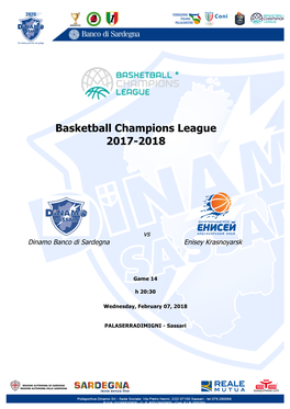 Basketball Champions League 2017-2018