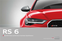 Audi RS 6 Avant Performance Australian Specifications