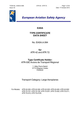 European Aviation Safety Agency