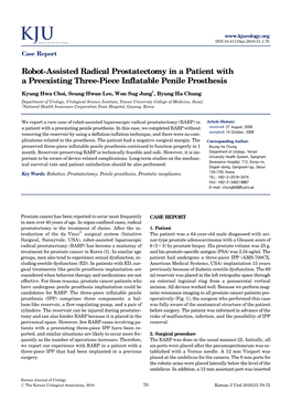 Robot-Assisted Radical Prostatectomy in a Patient with a Preexisting Three-Piece Inflatable Penile Prosthesis