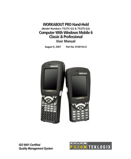 Psion Workabout Pro User's Manual