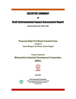 EXECUTIVE SUMMARY Draft Environmental Impact Assessment