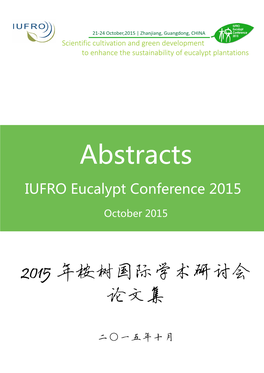 Abstracts IUFRO Eucalypt Conference 2015
