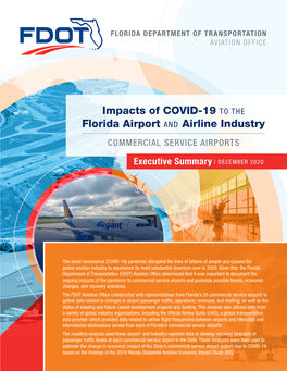 Impacts of COVID-19 to the Florida Airport and Airline Industry