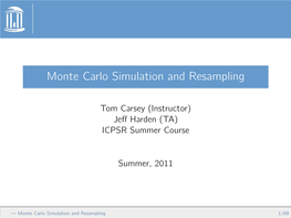 Monte Carlo Simulation and Resampling