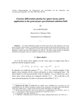 Diff. Forms and Spinors